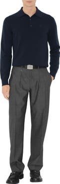 Burberry Long-sleeve Cashmere Blend Polo Shirt