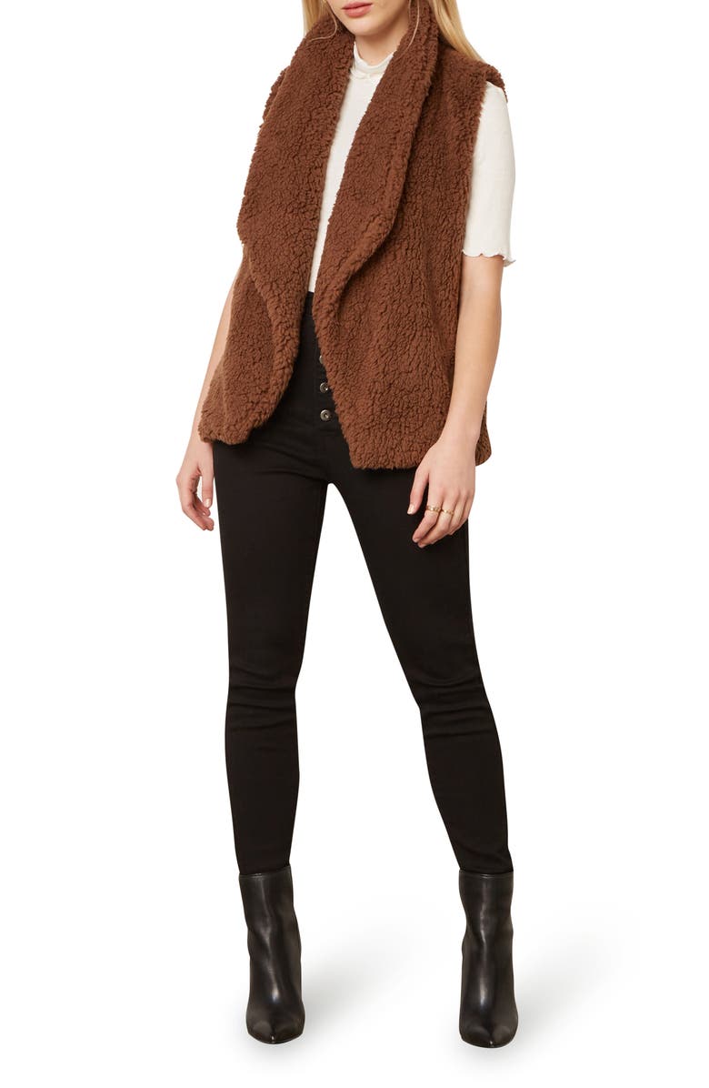 BB Dakota by Steve Madden BB Dakota Fleeced I Could Do Faux Fur Vest, Alternate, color,