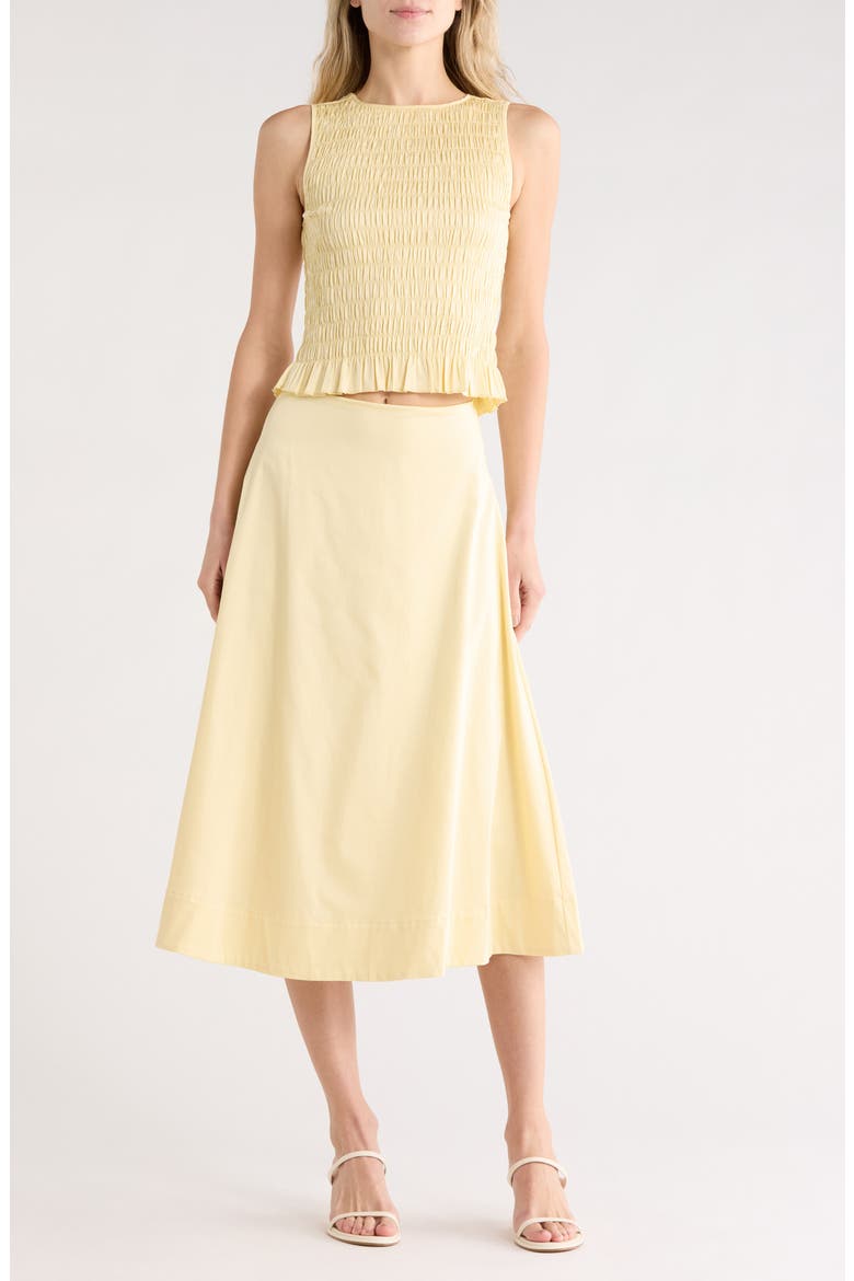 Smocked Tank & Maxi Skirt Set, Main, color, BUTTERCUP