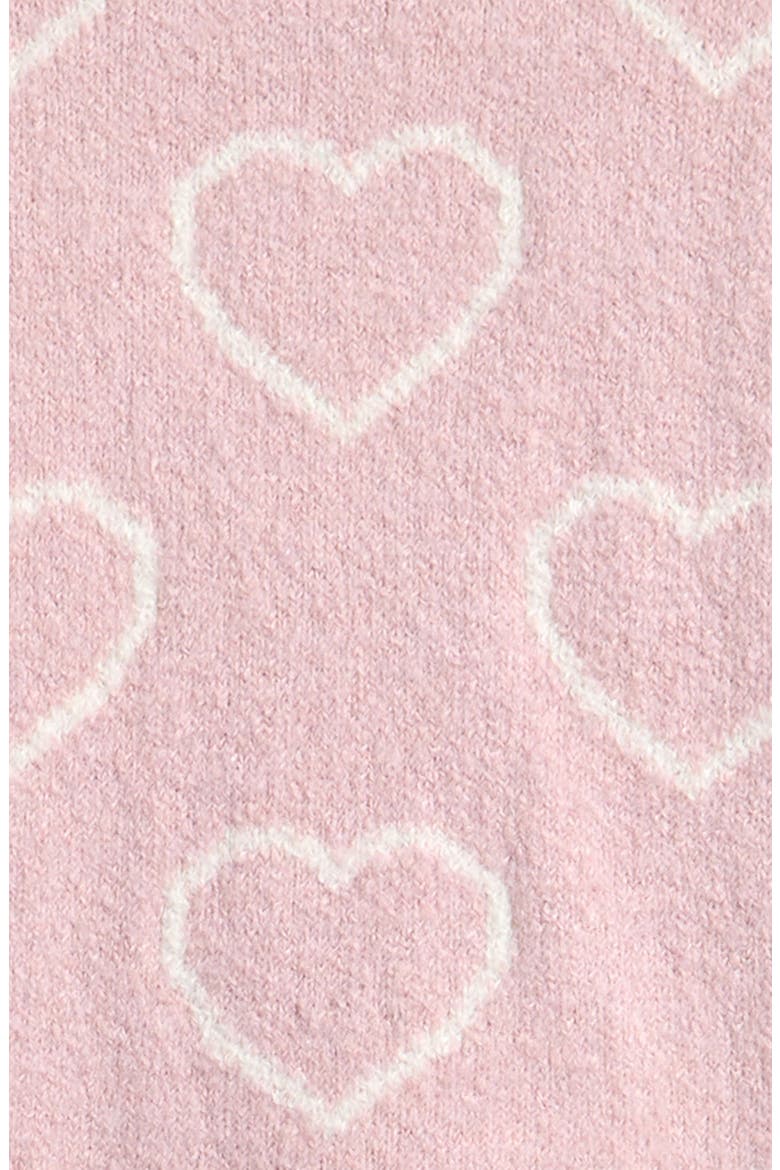 Kids' Heart Pullover Sweater, Alternate, color, PINK COMBO