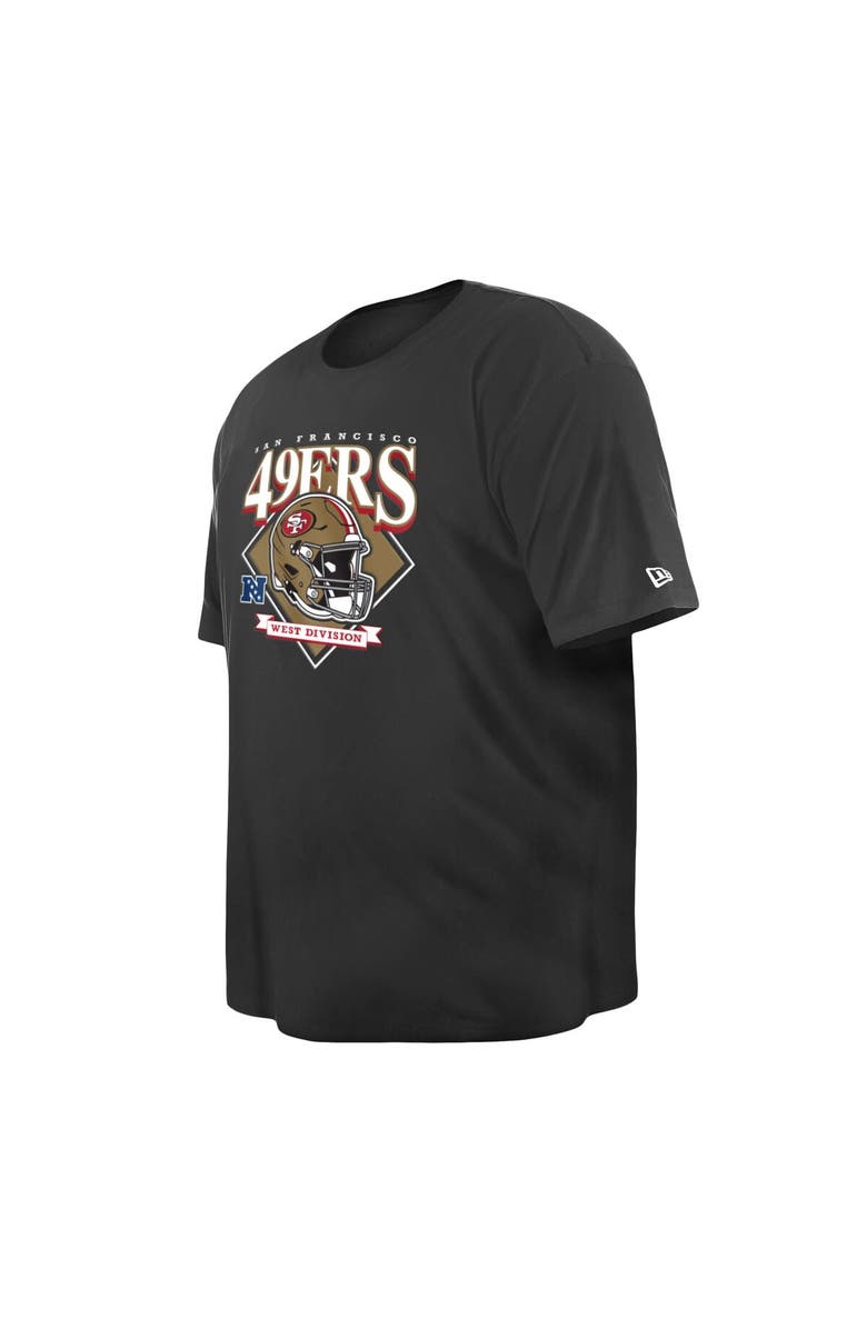 New Era Men's New Era Black San Francisco 49ers Big & Tall Helmet T-Shirt, Alternate, color,