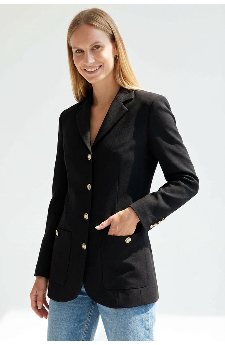 Exquise Jaime Blazer Jacket, Main, color, Black
