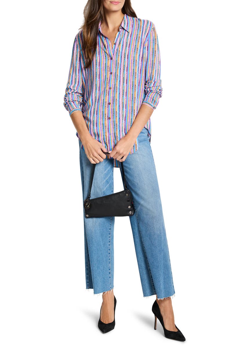 NIC+ZOE Solstice Stripe Button-Up Shirt, Alternate, color, 