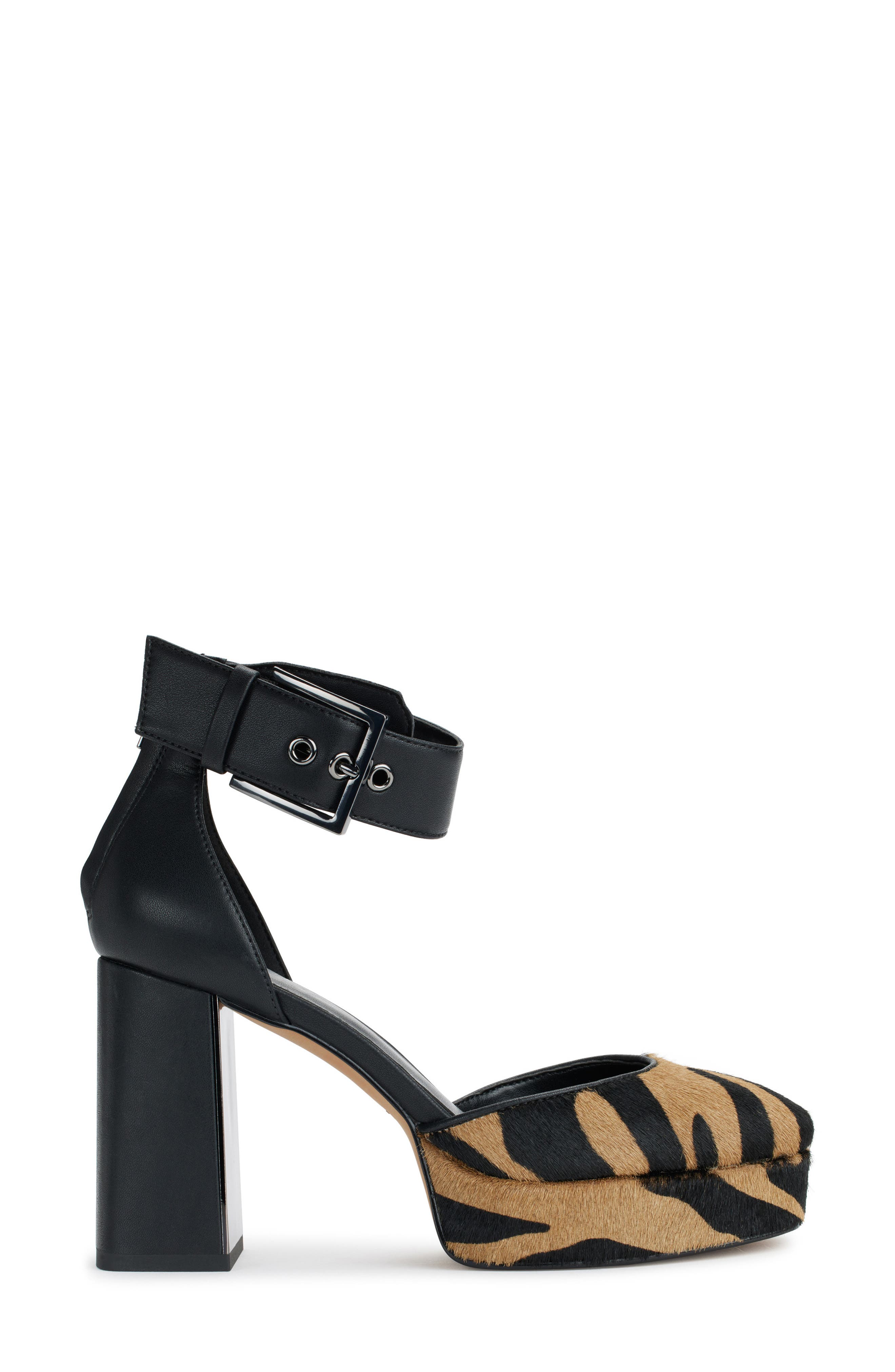 DKNY Barra Genuine Calf Hair Ankle Strap Platform Pump, Alternate, color, 