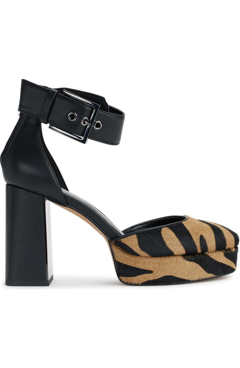 DKNY Barra Genuine Calf Hair Ankle Strap Platform Pump, Alternate, color,