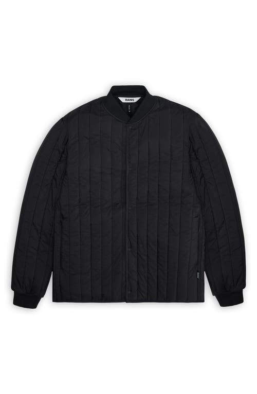 Rains Banja Water Repellent Bomber Liner Jacket In Black