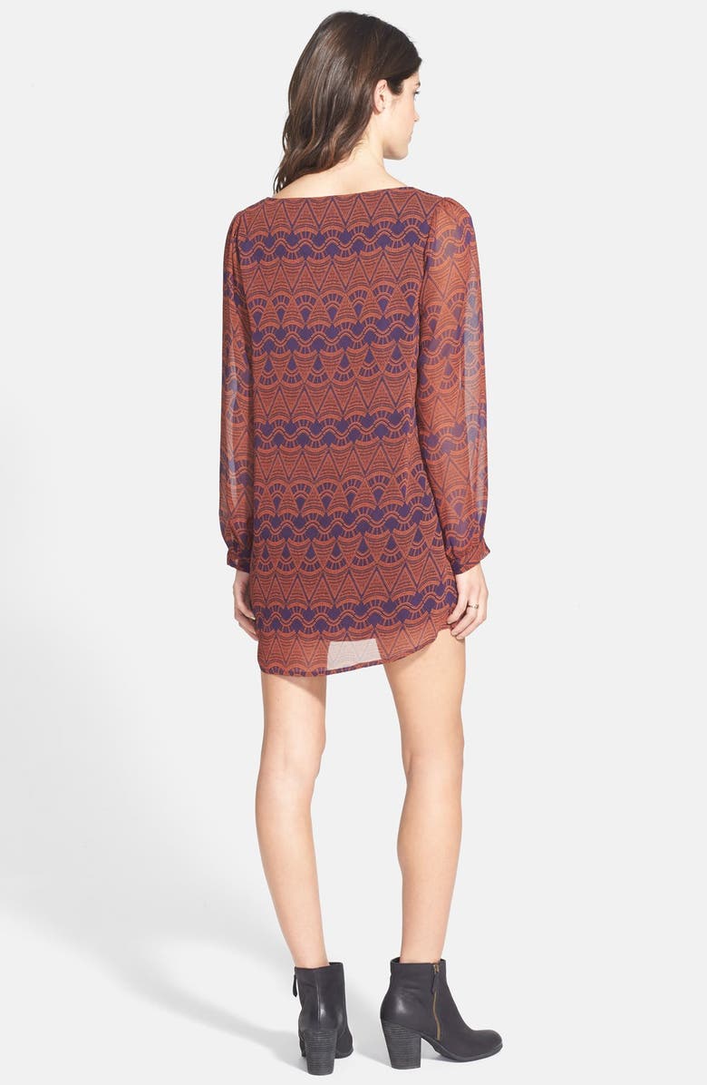 En Crème Print Woven Shift Dress, Alternate, color, 
