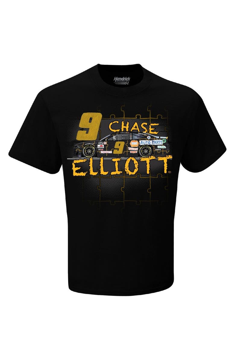 HENDRICK MOTORSPORTS TEAM COLLECTION Men's Hendrick Motorsports Team Collection Black Chase Elliott NAPA Children's Healthcare of Atlanta Graphic 2-Spot T-Shirt, Alternate, color, 