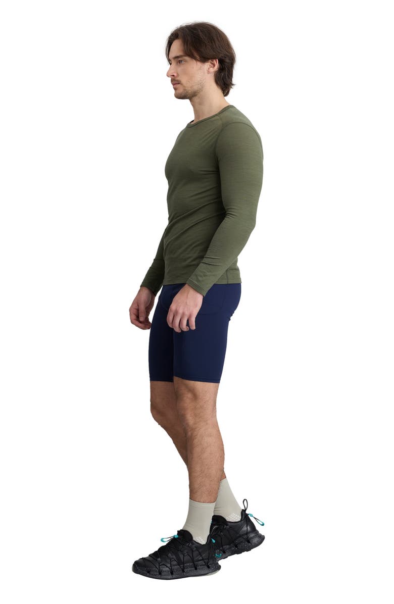 COZY ZERO Men's 100% Merino Classic L/S Crew, Alternate, color, Olive