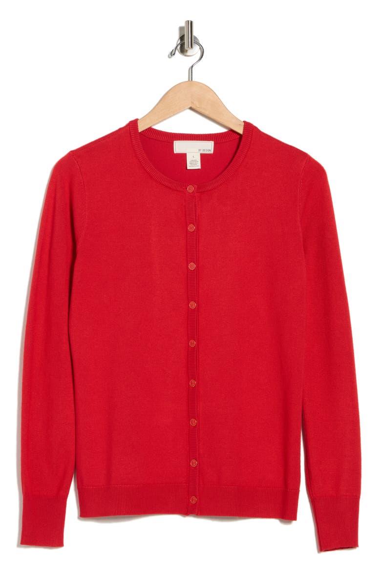 Lightweight Garden Cardigan, Alternate, color, TANGO RED