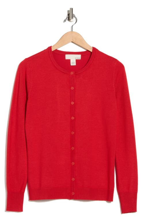 By Design Lightweight Garden Cardigan In Red