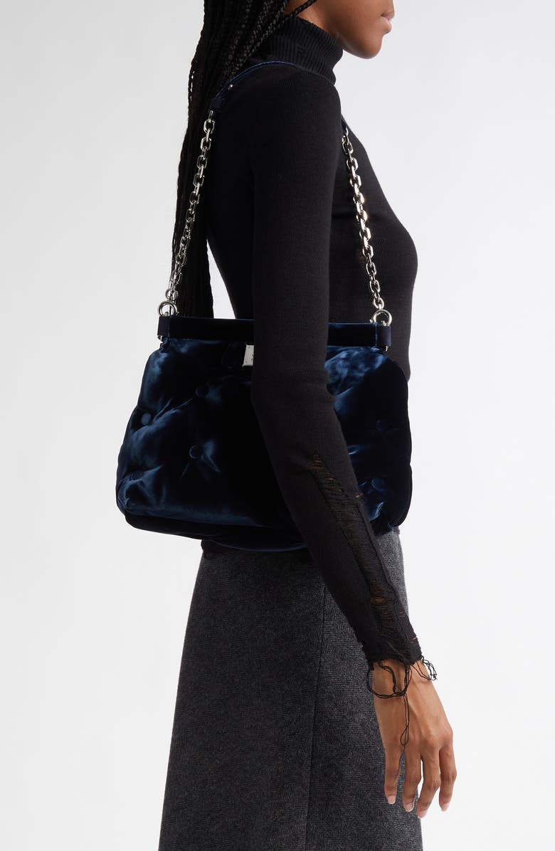 Maison Margiela Small Glam Slam Classique Velvet Clutch, Alternate, color,