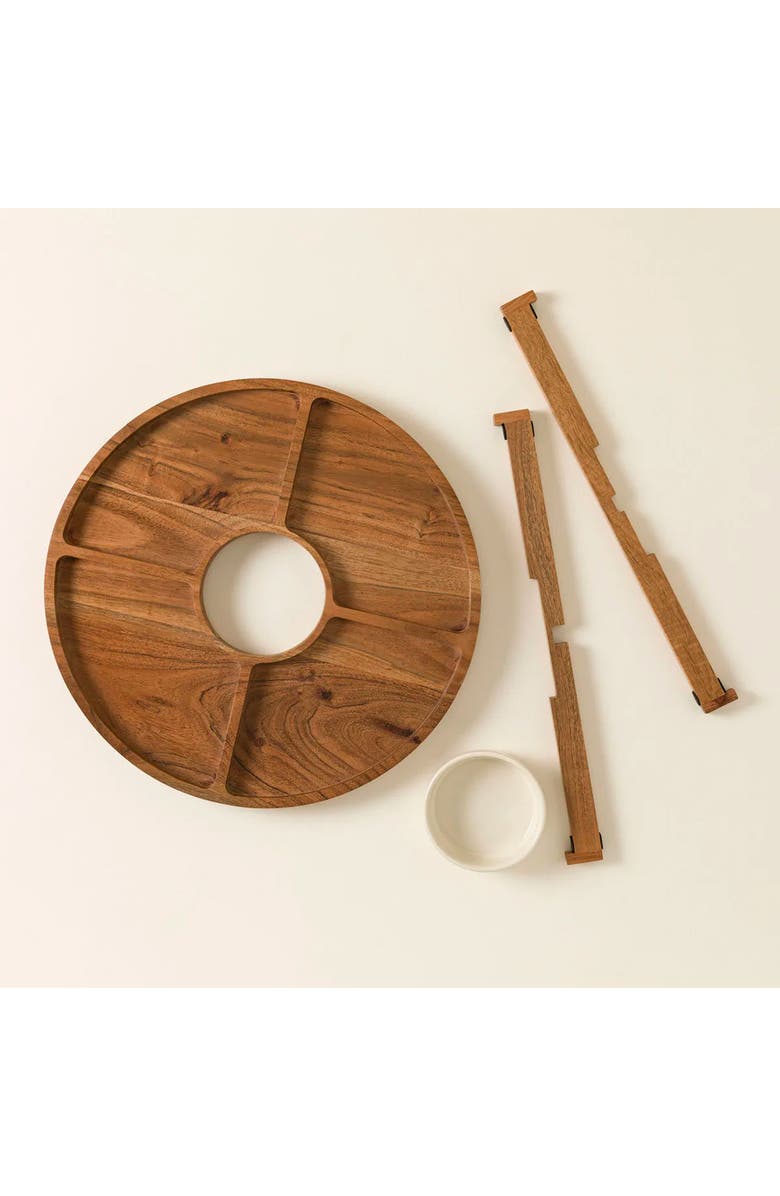 Uncommon Goods Flip & Dip Double-Sided Serving Board, Main, color, Acacia Wood