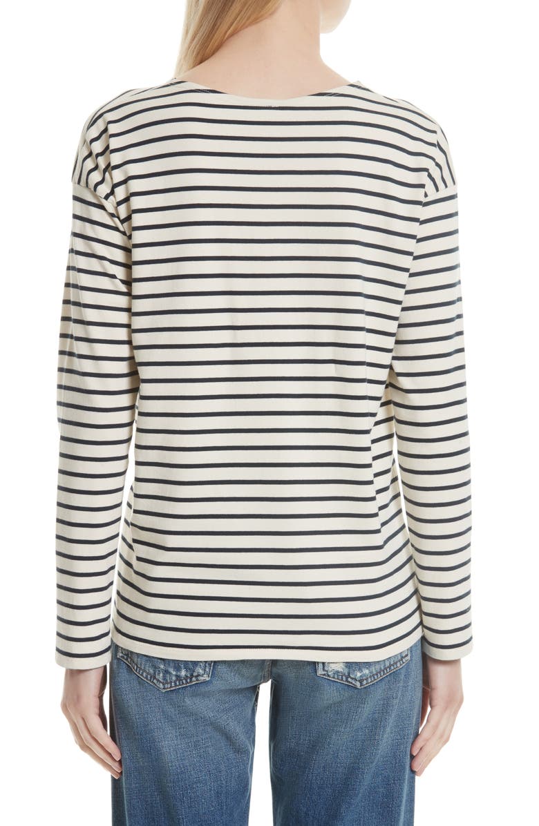 Kule The Boyfriend Stripe Cotton Tee, Alternate, color,