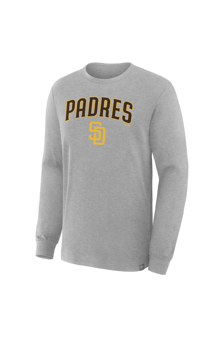 Men's Fanatics Heather Gray San Diego Padres Lock-Up Legacy Long Sleeve T-Shirt, Alternate, color, Heather Gray
