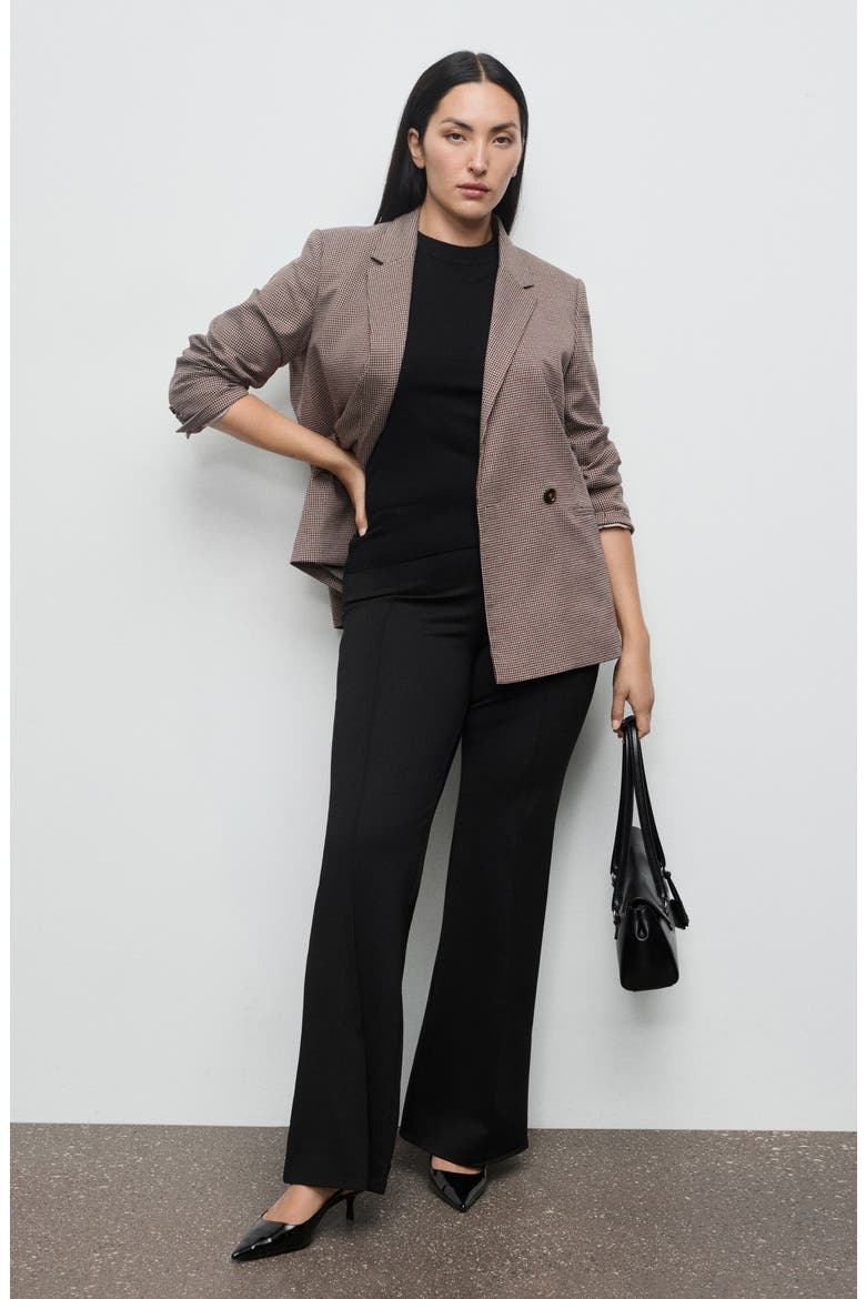 Seamed Detail Flare Leggings, Alternate, color, BLACK