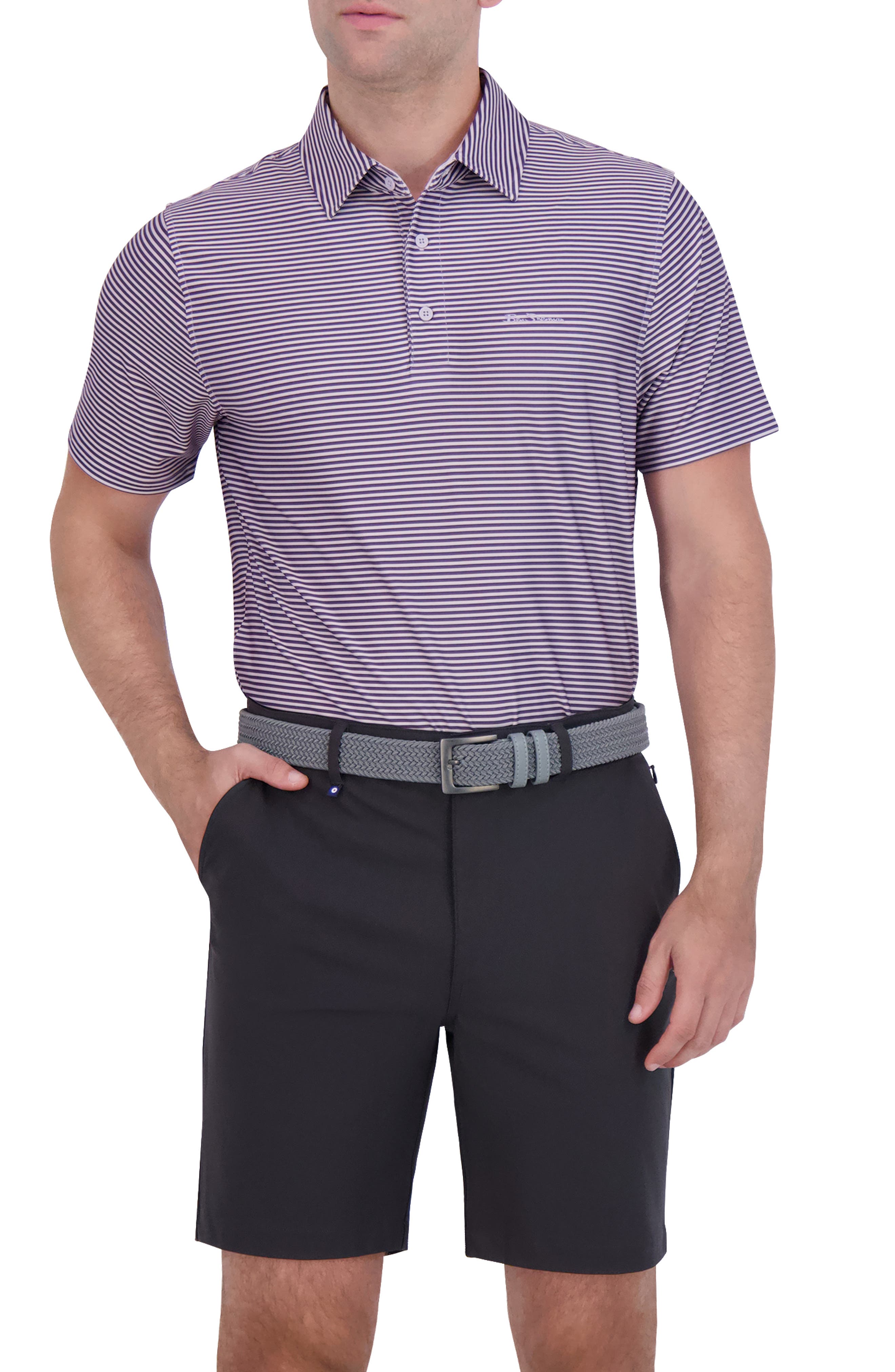 Ben Sherman Stripe Tech Jersey Polo