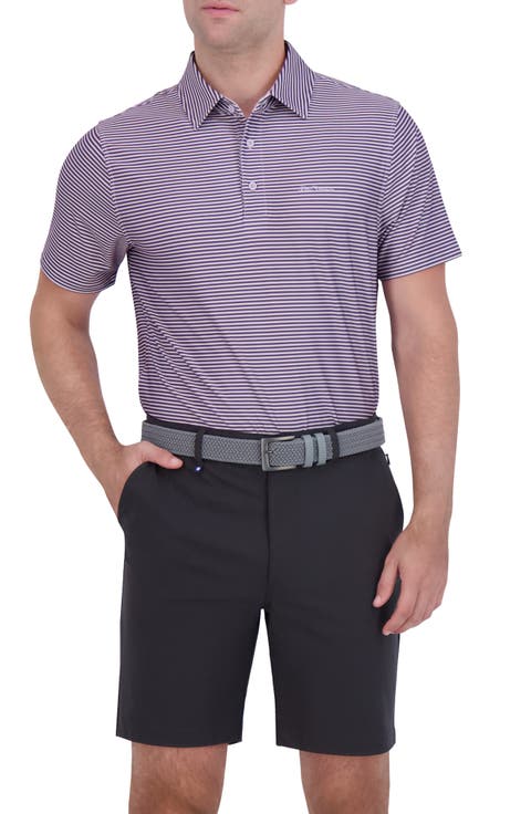 Stripe Tech Jersey Polo