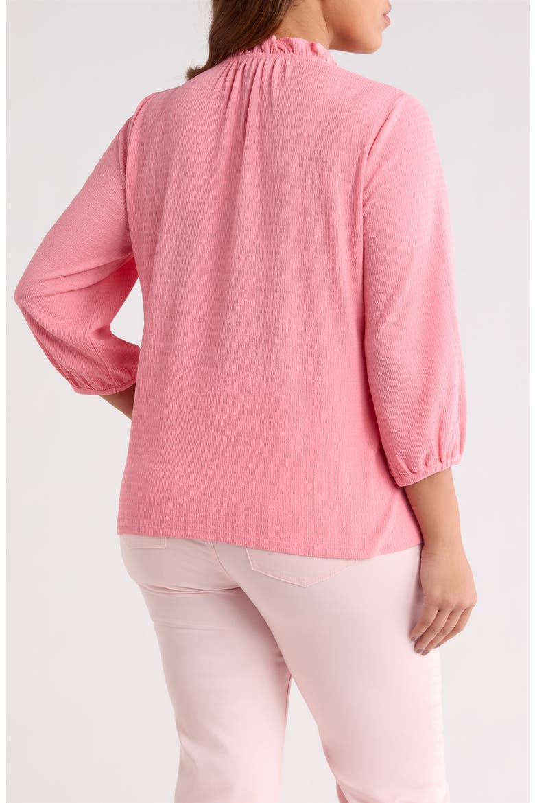 Smocked Shoulder Popover Top, Alternate, color, CORAL CANYON