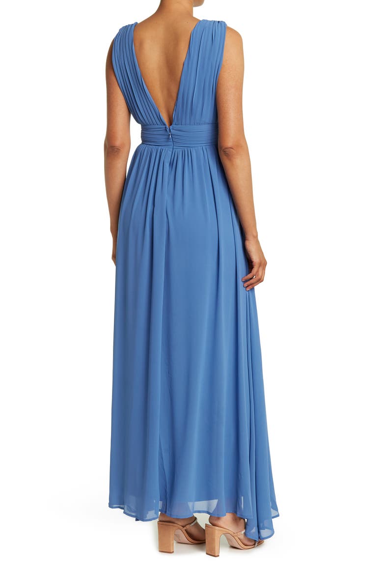 Athen Plunging V-Neck Maxi Dress, Alternate, color, DUTCH BLUE