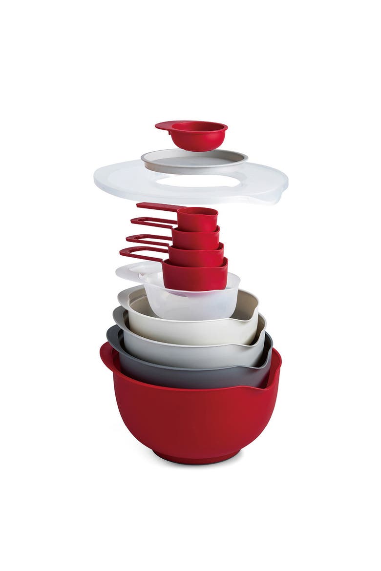 Nested Mixing Bowls and Measuring Cups, 12 Piece Set, Alternate, color, Multicolored