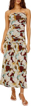 Rails Dolly Floral Ruched Midi Dress