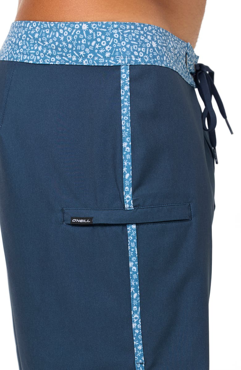 O'Neill Hyperfreak Heat Scallop Solid Board Shorts, Alternate, color, Midnight Navy