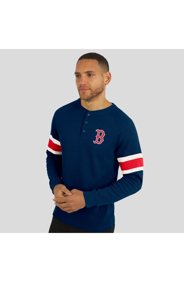 Darius Rucker Collection by Fanatics Men's Darius Rucker Collection by Fanatics Navy Boston Red Sox Waffle-Knit Raglan Long Sleeve Henley T-Shirt, Alternate, color, Navy