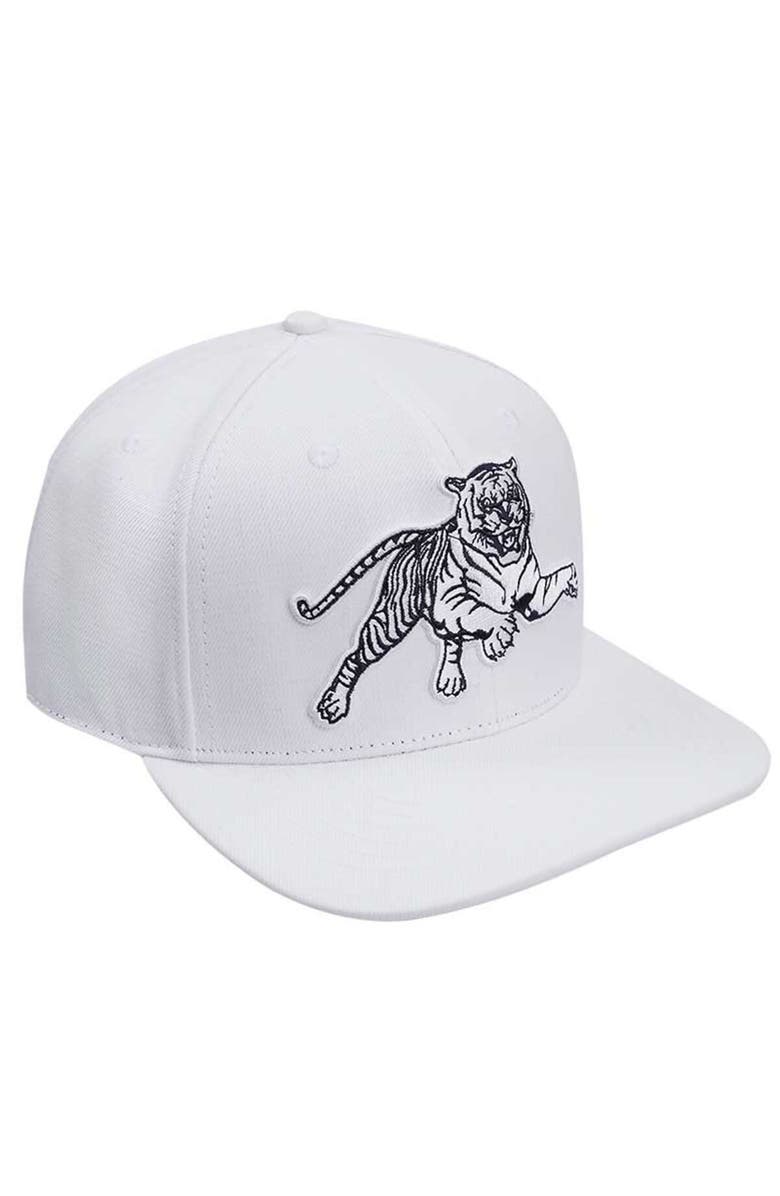 PRO STANDARD Men's Pro Standard White Jackson State Tigers Mascot Evergreen Wool Snapback Hat, Alternate, color,