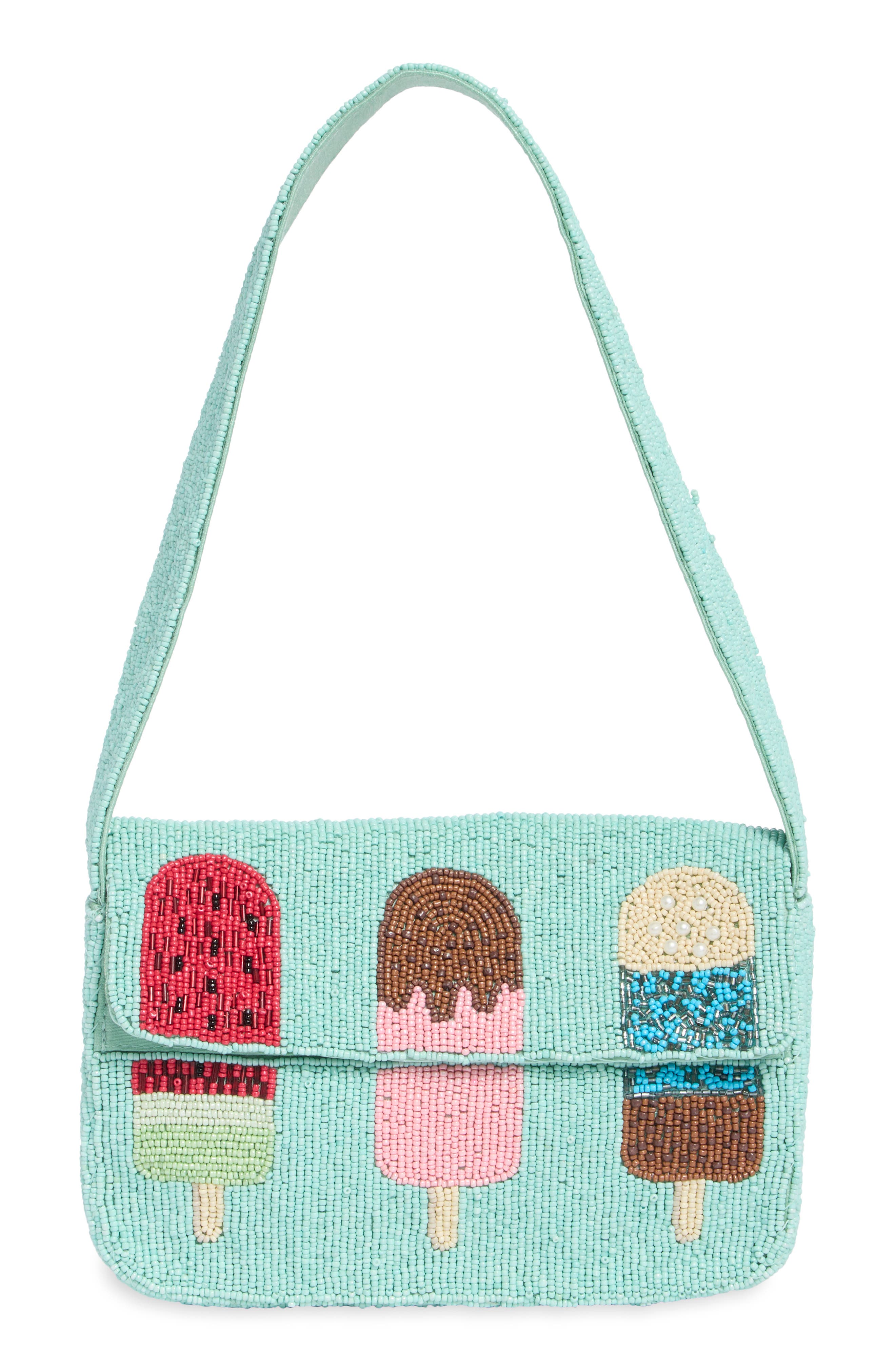 Collection XIIX Beaded Ice Cream Pops Baguette Shoulder Bag