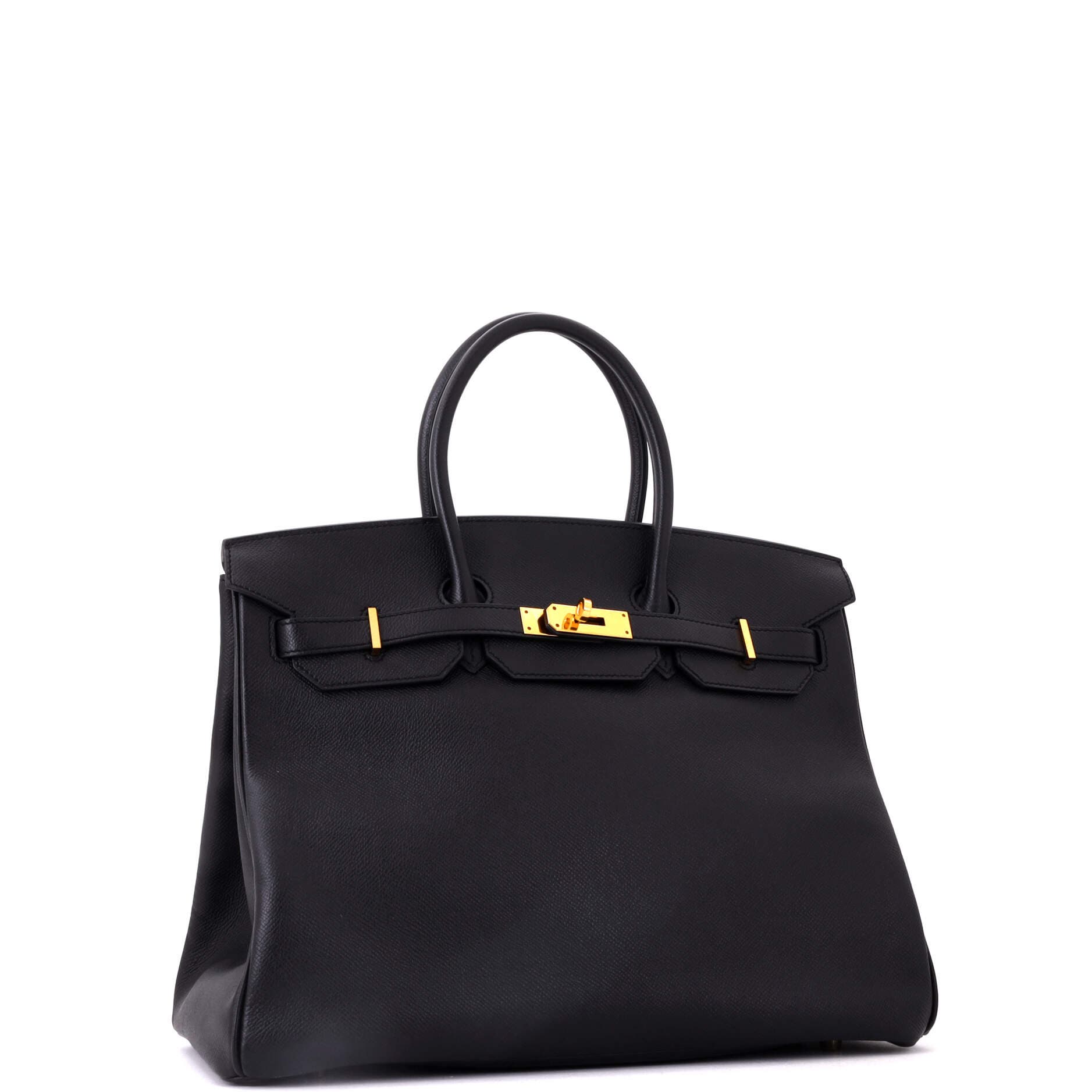 Birkin Handbag Black Epsom with Gold Hardware 35, Alternate, color, Black