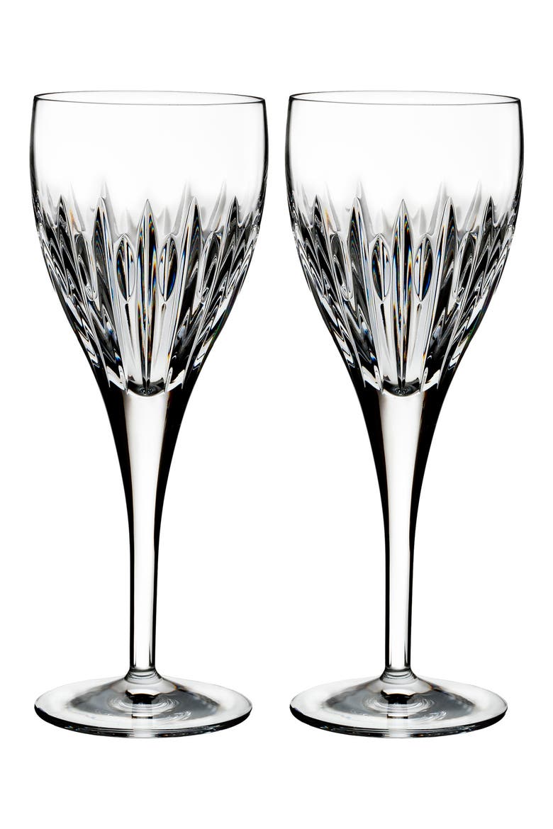 Mara Set of 2 Lead Crystal Wine Glasses, Main, color, NO COLOR