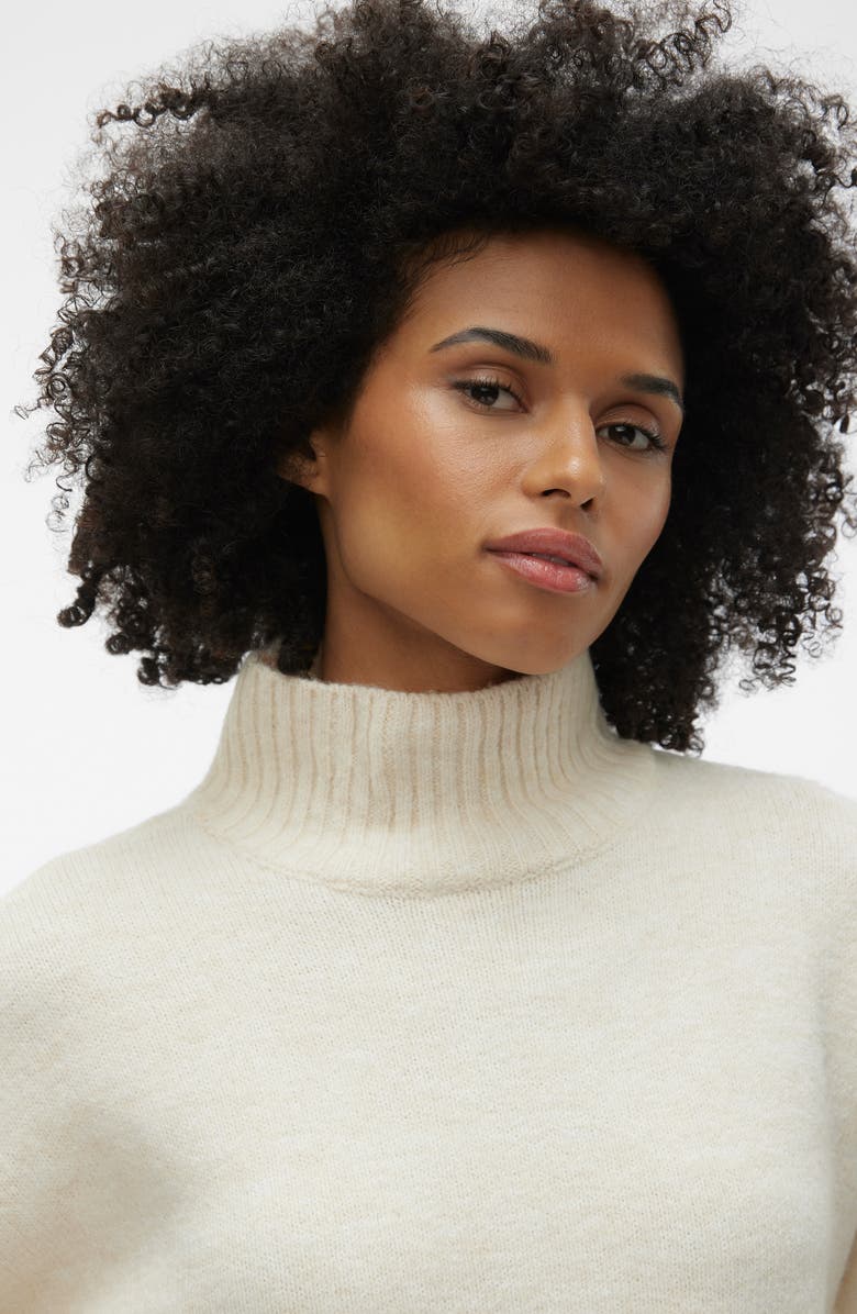 VERO MODA Phillis Turtleneck Sweater, Alternate, color, Birch Detail Melange