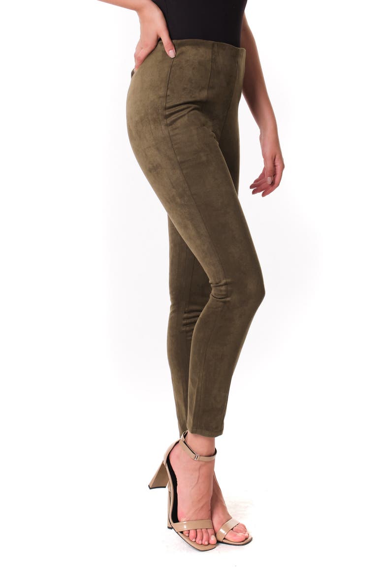 Faux Suede Leggings, Alternate, color, INTO THE FOREST