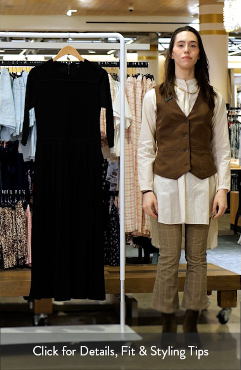 Long Sleeve Pleated Dress, sales video thumbnail