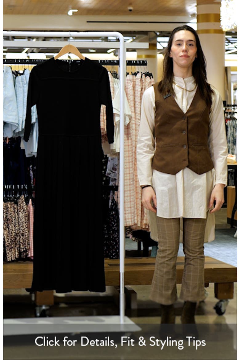 Long Sleeve Pleated Dress video
