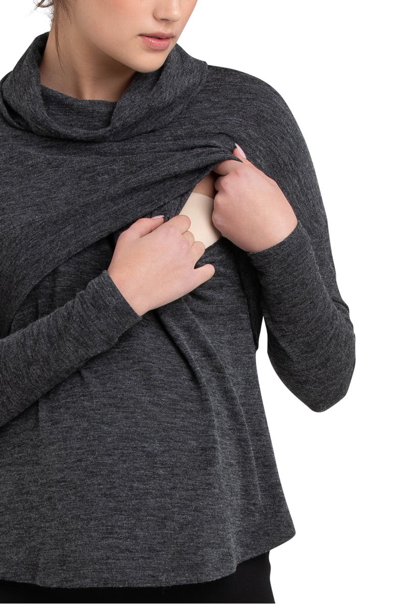 Ripe Maternity Cameron Turtleneck Long Sleeve Maternity/Nursing Top, Alternate, color, 