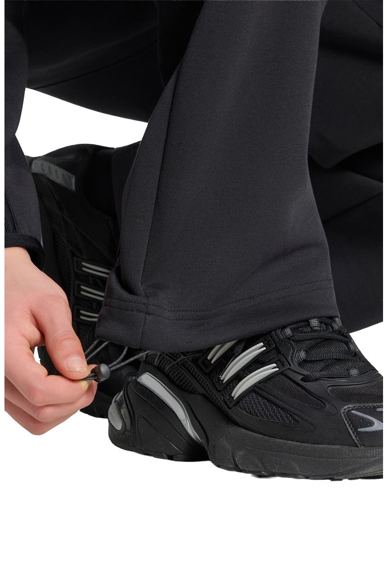 Spacer Open Hem Sweatpants, Alternate, color, BLACK
