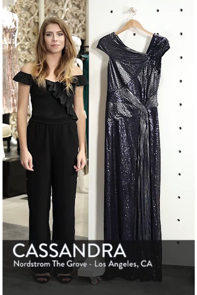 Pintuck Sequin Gown video