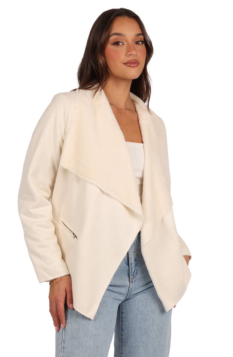 Petal & Pup Lopez Faux Shearling Jacket, Alternate, color, Cream