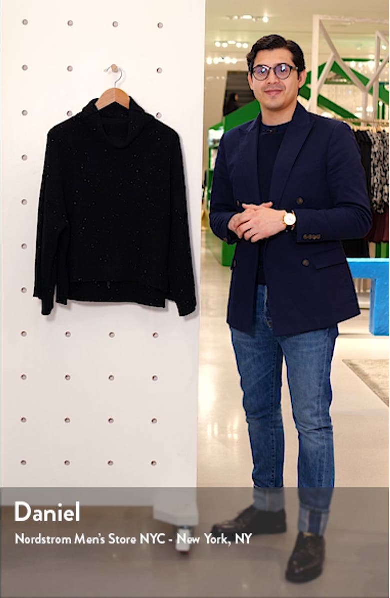 Funnel Neck Swing Cashmere Sweater, sales video thumbnail