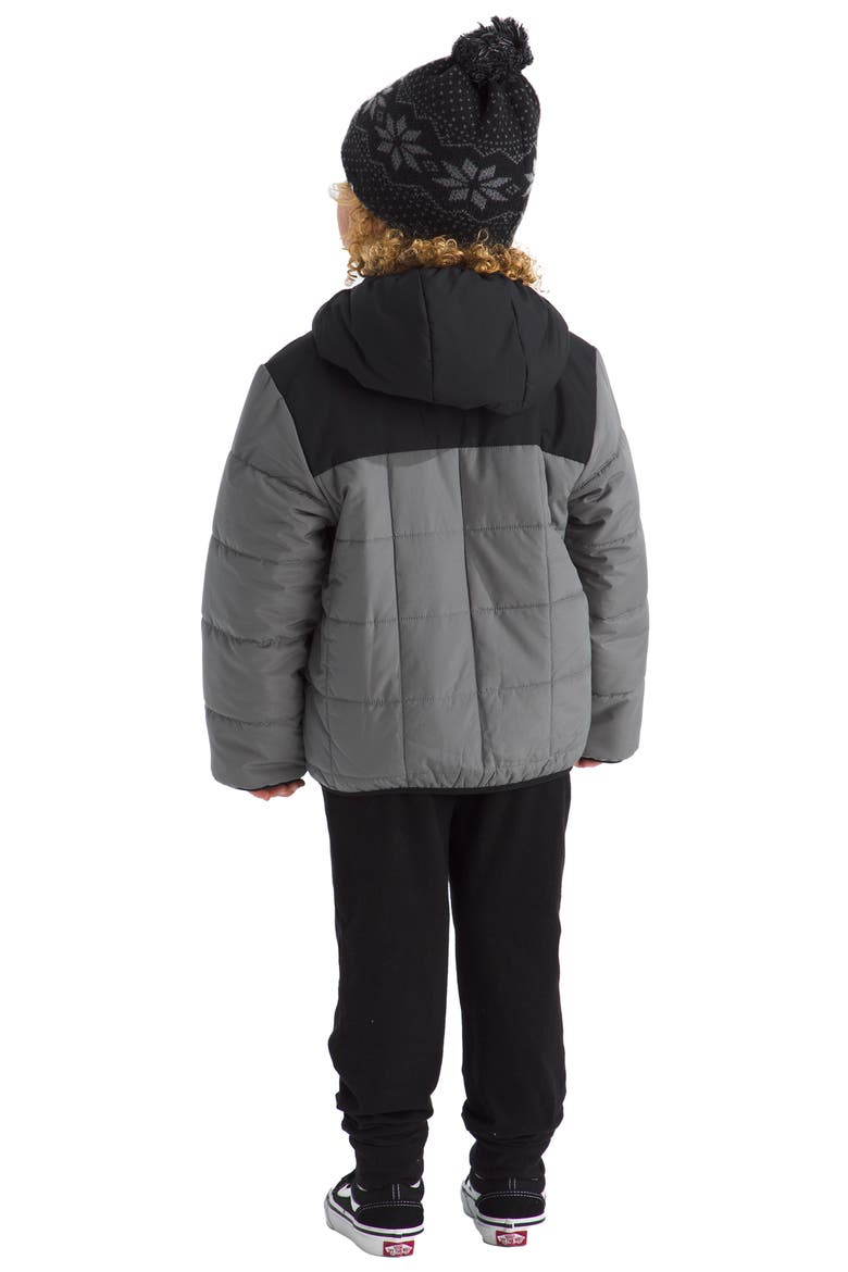 Kids' Shasta Water Repellent Reversible Hooded Jacket, Alternate, color, SMOKED PEARL