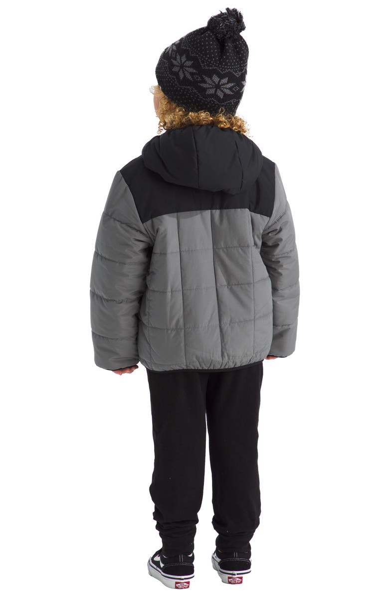 The North Face Kids' Shasta Water Repellent Reversible Hooded Jacket, Alternate, color, Smoked Pearl