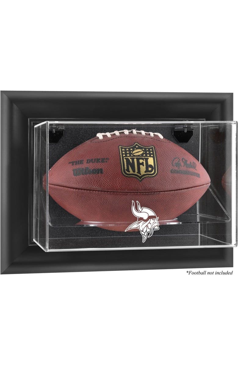 FANATICS AUTHENTIC Minnesota Vikings (2013-Present) Black Framed Wall-Mountable Football Case, Main, color, 