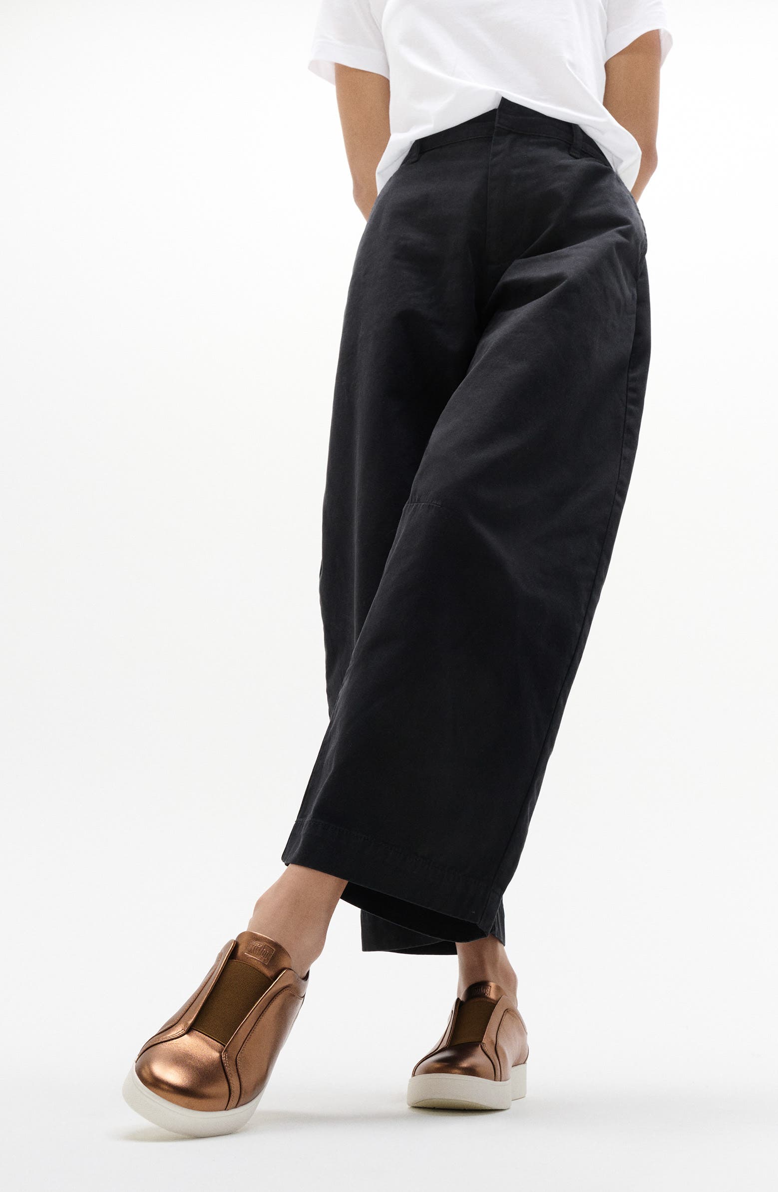 FitFlop Rally Metallic Slip-On Sneaker, Alternate, color, Bronze Mix