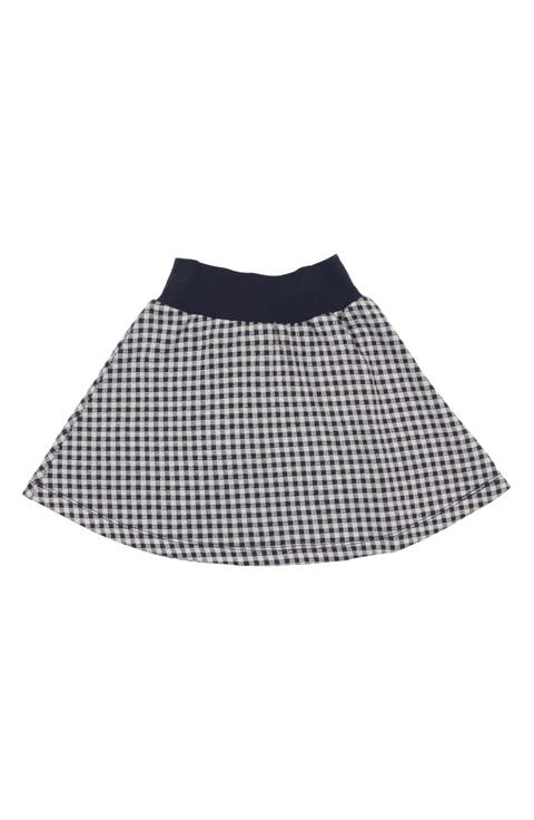 Kids' Soft Gingham Cotton Blend Skirt (Toddler)