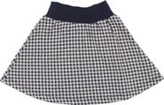 Manière Kids' Soft Gingham Cotton Blend Skirt