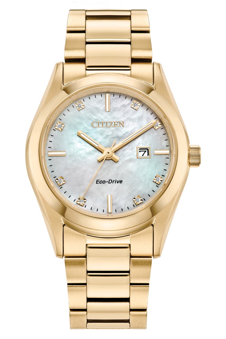 Sport Luxury Diamond Bracelet Watch, 33mm, Main, color, GOLD-TONE
