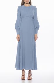 Alexia Admor Yesenia Long Sleeve Empire Waist Maxi Dress