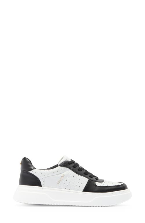 Jslides Fiona Woven Mule In Black/white